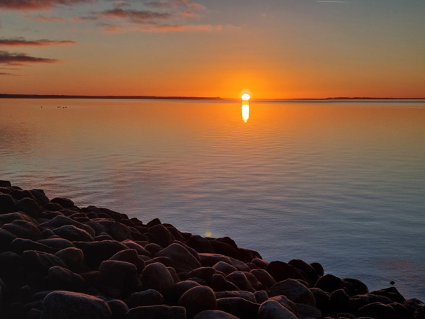 Solopgang over Struer